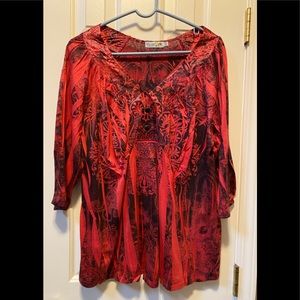 Unity red/black tunic Size 1X